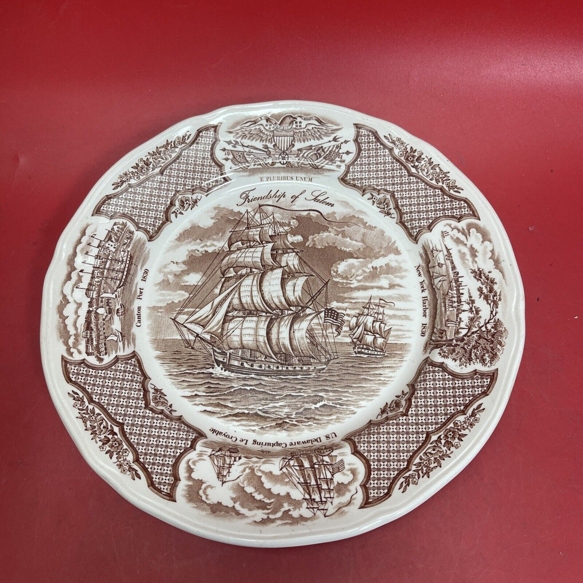 Set of 4 ALFRED MEAKIN Fair Winds STAFFORDSHIRE 10-1/2" Dinner Plates