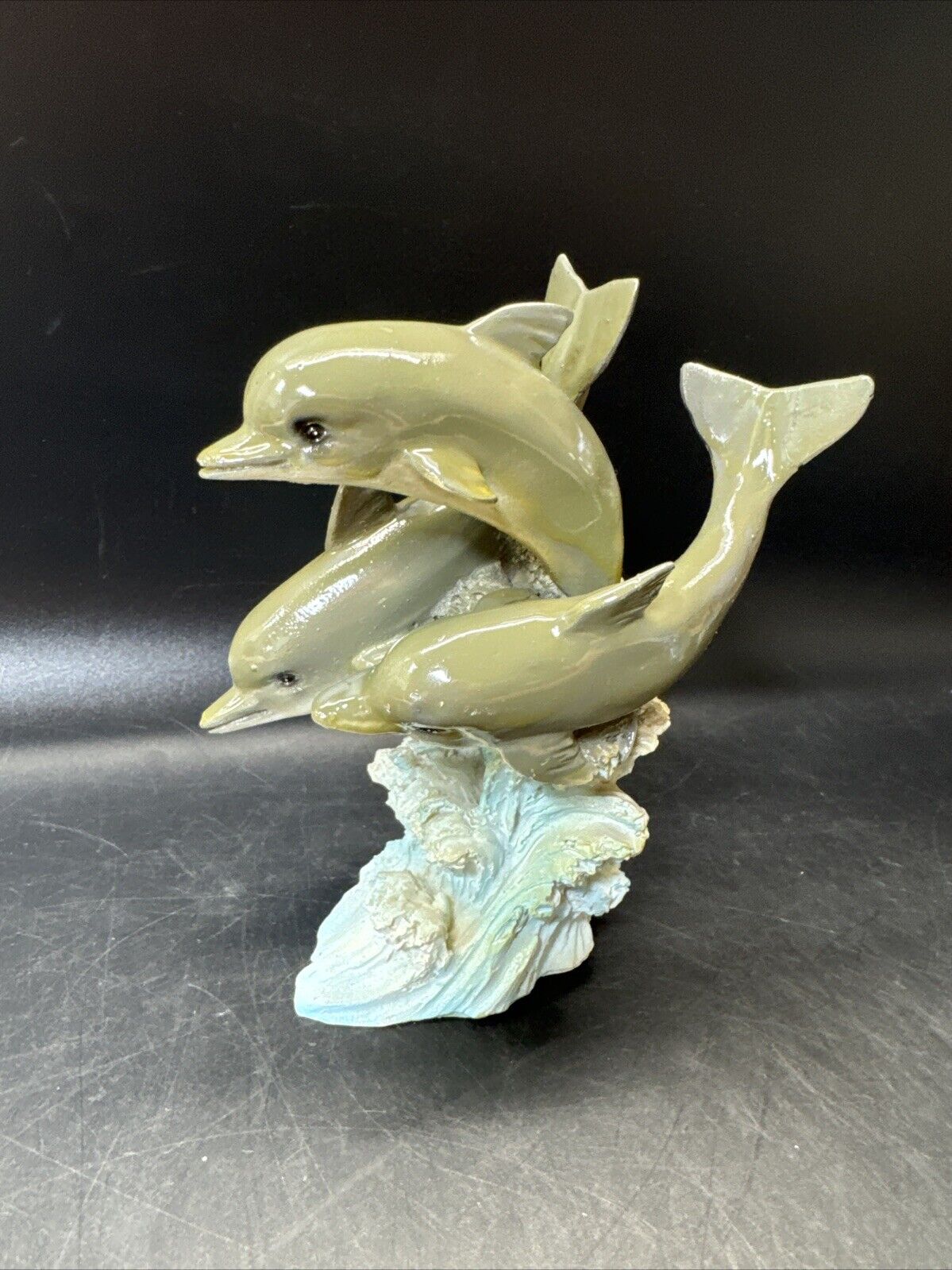 Vintage Collectible Dolphins Figurines/ Lot Of 4