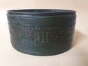 Vintage Leather Over Wood Oval Box 5.25"×3.5"