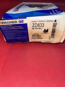 NEW Wagner ZD833 - QuickStop Ceramic Front Disc Brake Pads