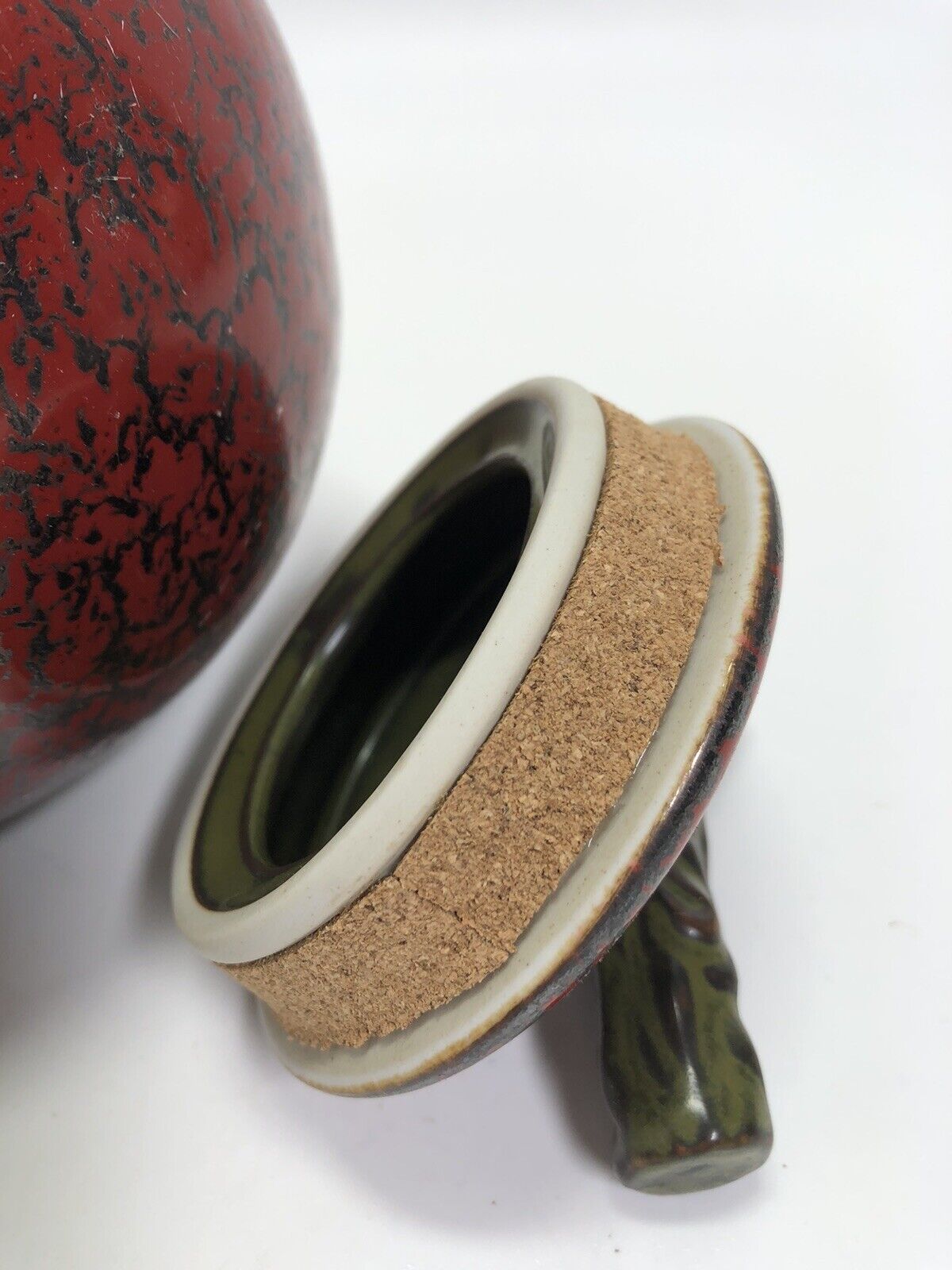 Studio Art Pottery Asian Inspired Sugar bowl