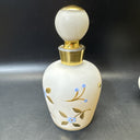 Vintage Perfume Bottles With Floral Design/ Lot Of 2