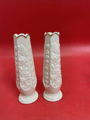 LENOX IVORY CHINA SMALL FLOWER/BUD Vase Butterfly China Set 2