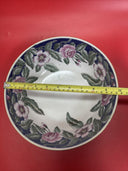 Andrea by Sadek Round serving plate, tall, with floral pattern