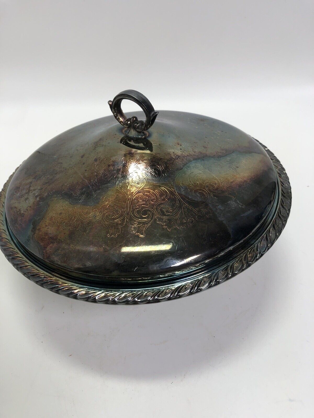 Vintage Silver Plate Serving Bowl Lid