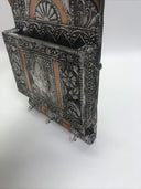 Hammered Metal Hanging Key Case w/ Elephant God Ganesh