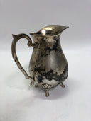 Silverplate Water Pitcher with Ice Guard and Claw Feet
