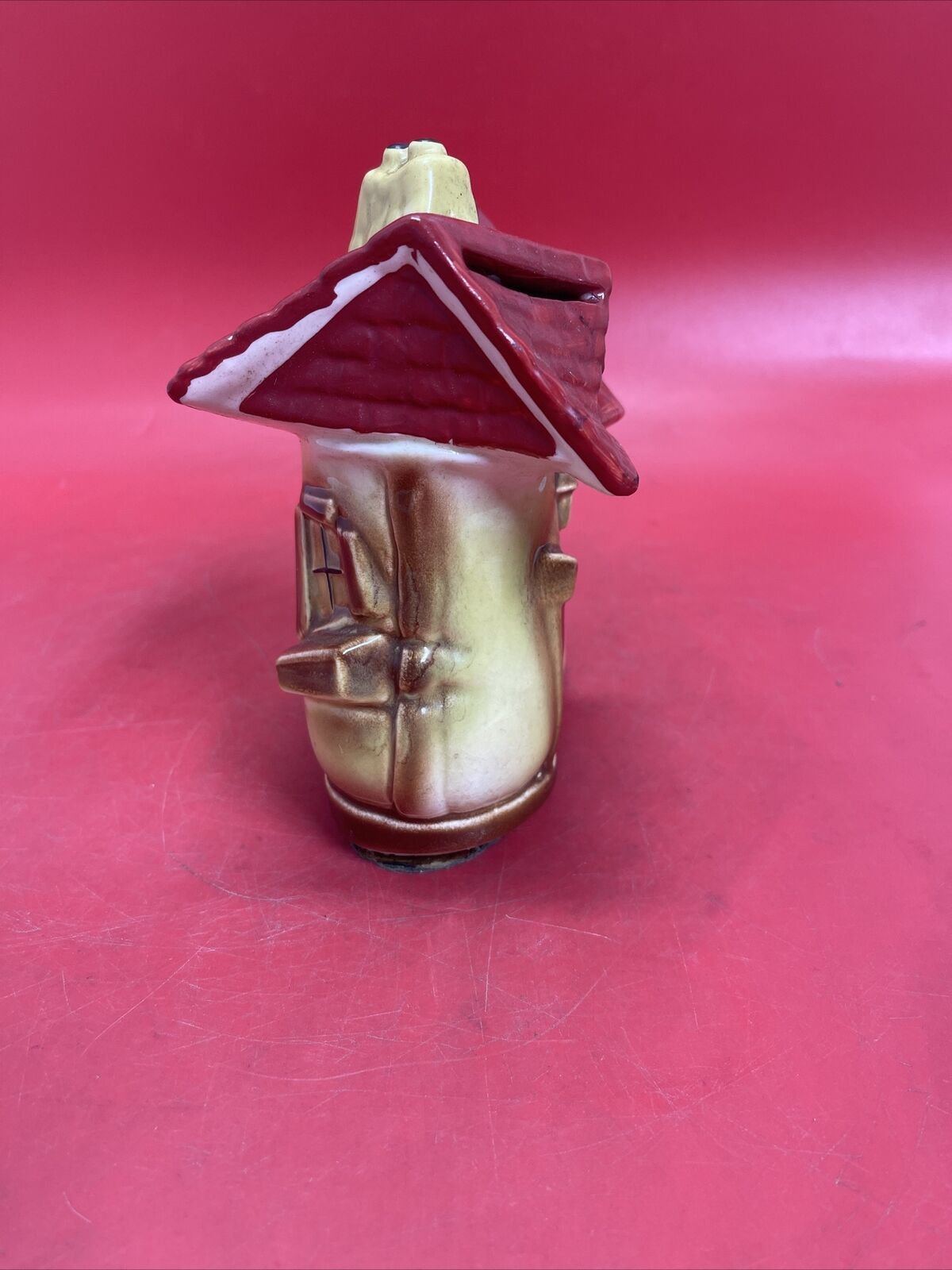 Pottery Bank Old Woman That Lived In A Shoe Vintage 1950's Ceramic