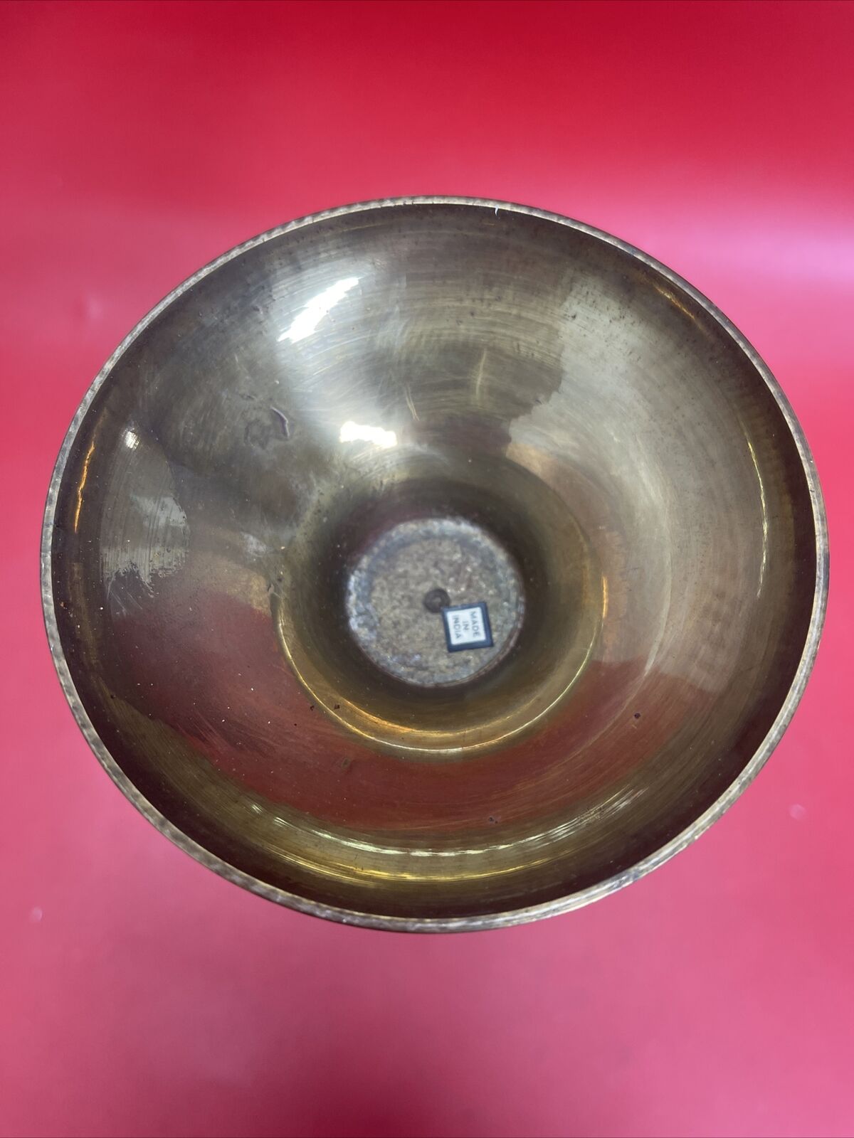 VINTAGE 11.5 INCH HIGH BRASS JUG MADE IN INDIA