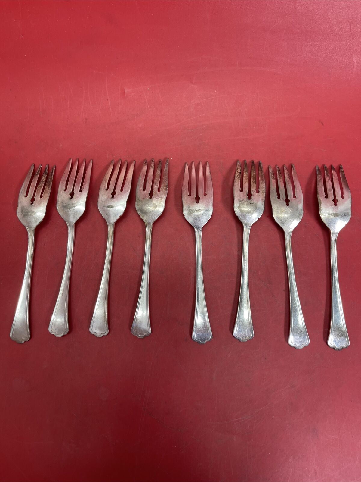 ANTIQUE VINTAGE COLLECTIBLE FORK 6.25" R.C. CO  SILVER PLATE Lot 8