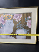 Vintage Cat Print by Elizabeth Brownd in Frame