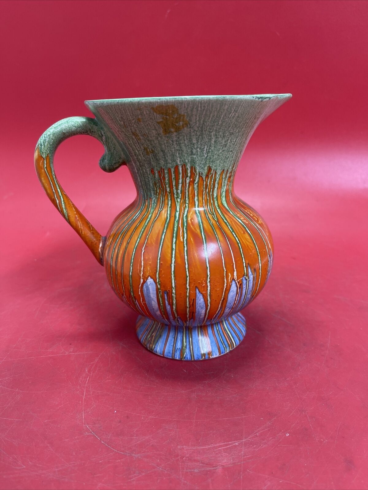 Art Deco Samford Ware 'Fantasy' orange and Green