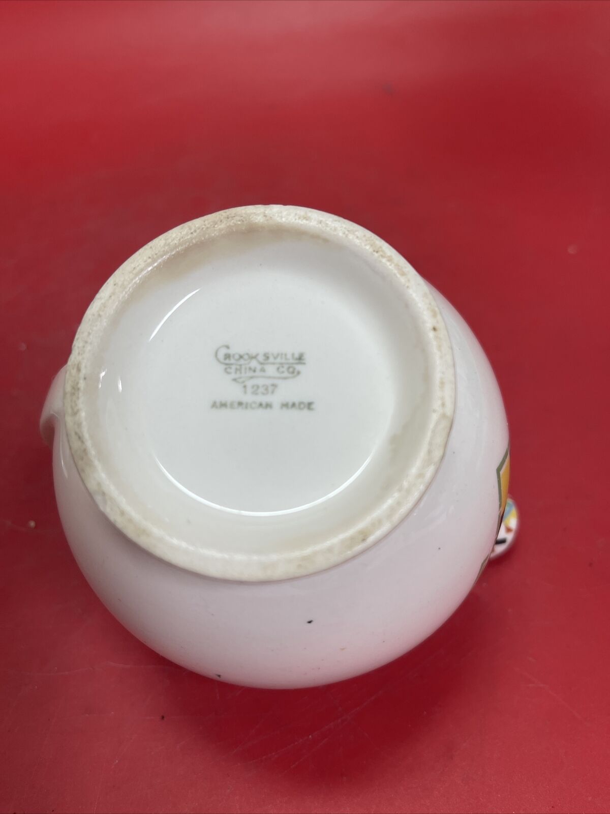 Vintage Set 2  Crooksville China Co. Petit Point Sugar Bowl & Creamer