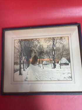 VINTAGE: THE GLORY OF WINTER By H. Jourdain, Pic Review 1925,  Art Print