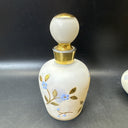 Vintage Perfume Bottles With Floral Design/ Lot Of 2