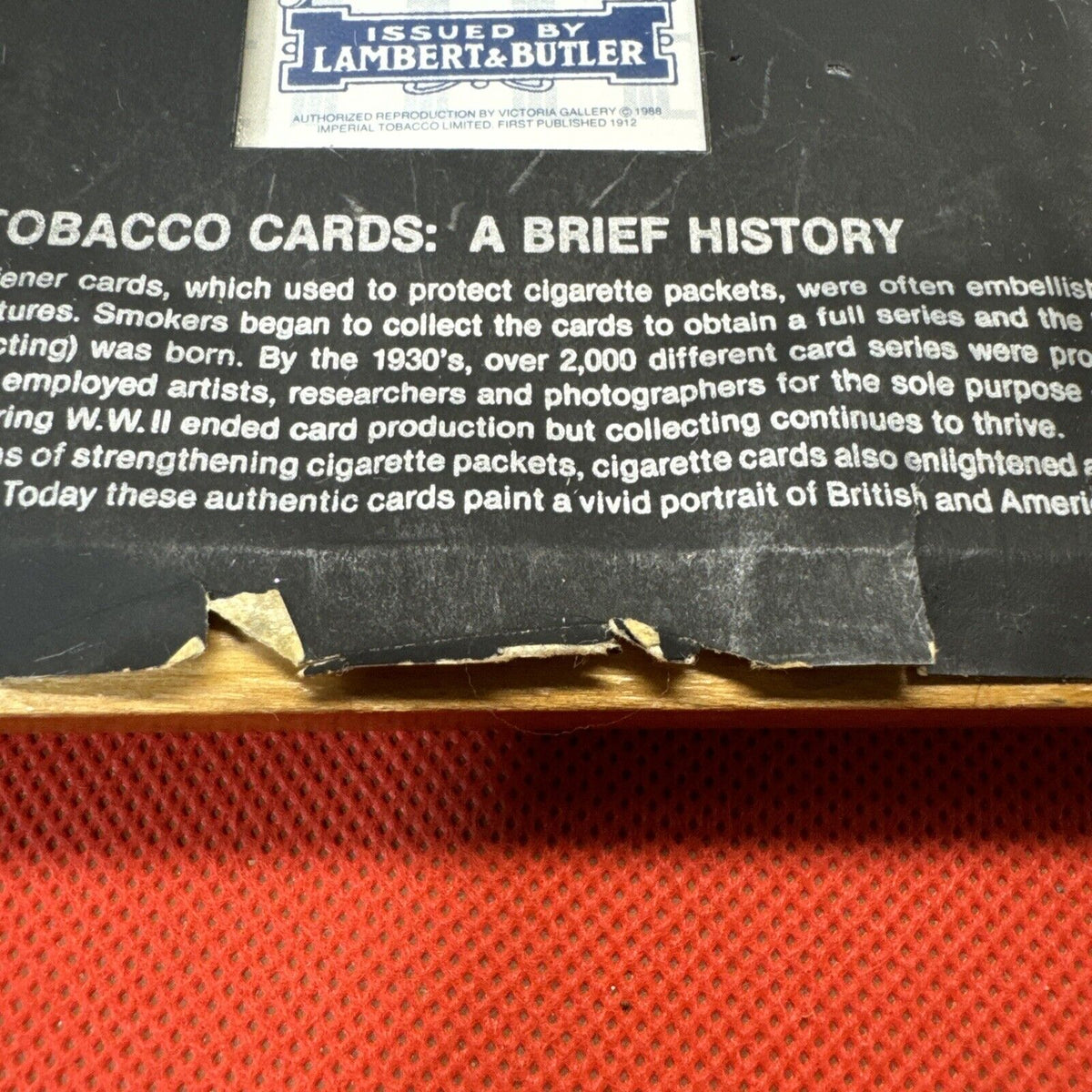 Tobacco Cards: A Brief History #7 Midland/Framed With Card