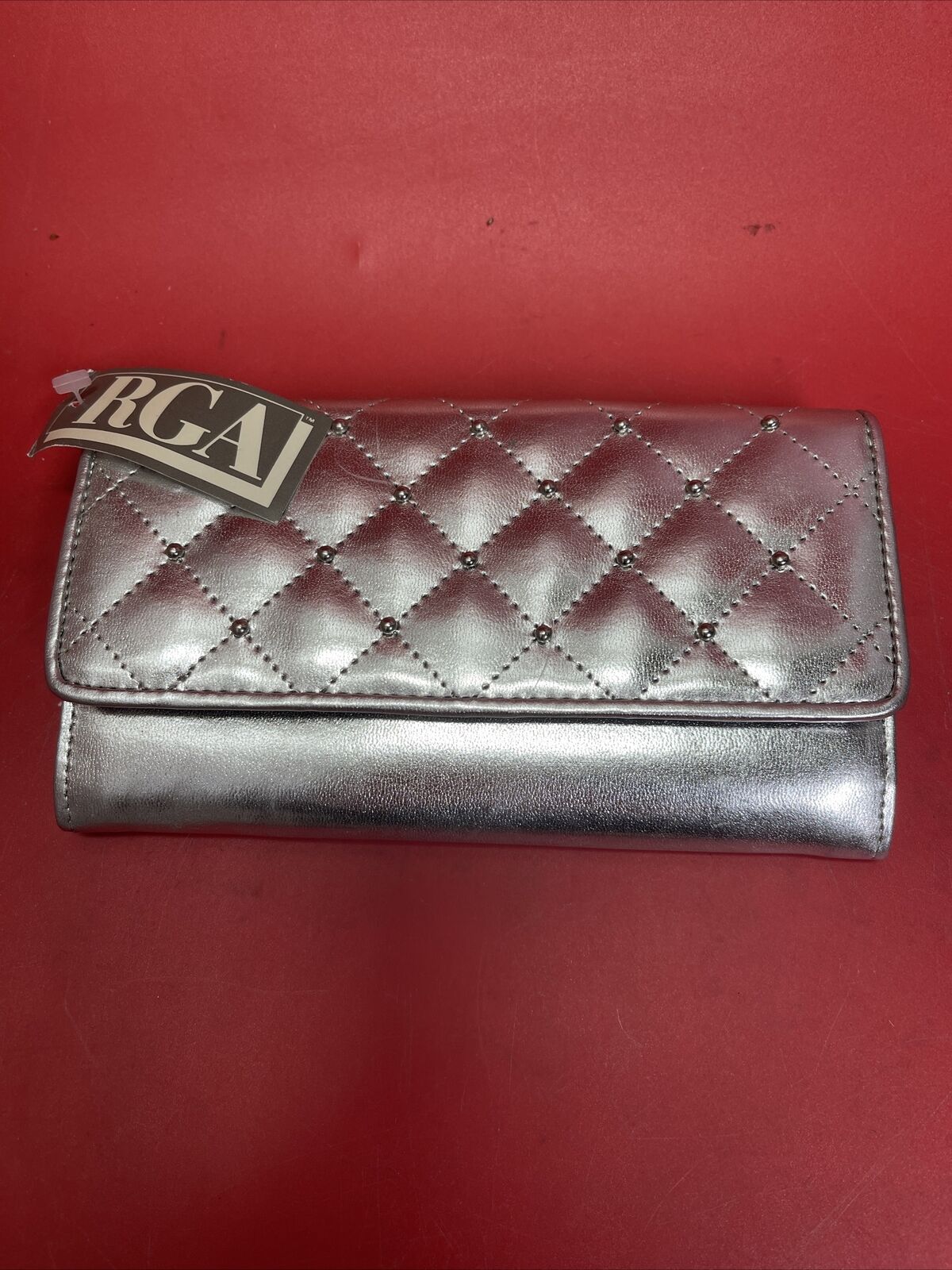 Vintage Roger Gimbel Accessories Quilted Pattern Bifold Long Wallet/Clutch Lot 3