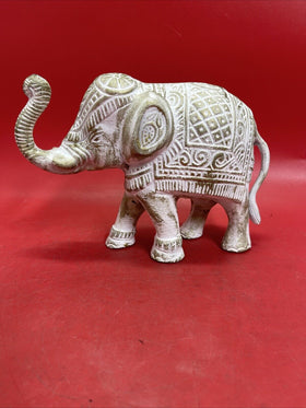 Vintage Decorative Indian Elephant Statue Made of Metal 7”