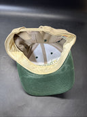 VTG 90s Sayings Snap Back Hat “Whatever” Beige With Green Brim