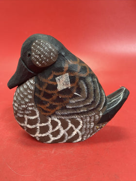 James Hadden Malard Duck Wood Hand Carved And Painted Figurine