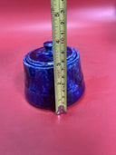 Blue and White Stoneware Sponge ware Milk Pitcher & Sugar in Cobalt Blue