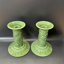 Lenox Summer Terrace Green Ivy Majolica Candlestick Holder/ Lot 2