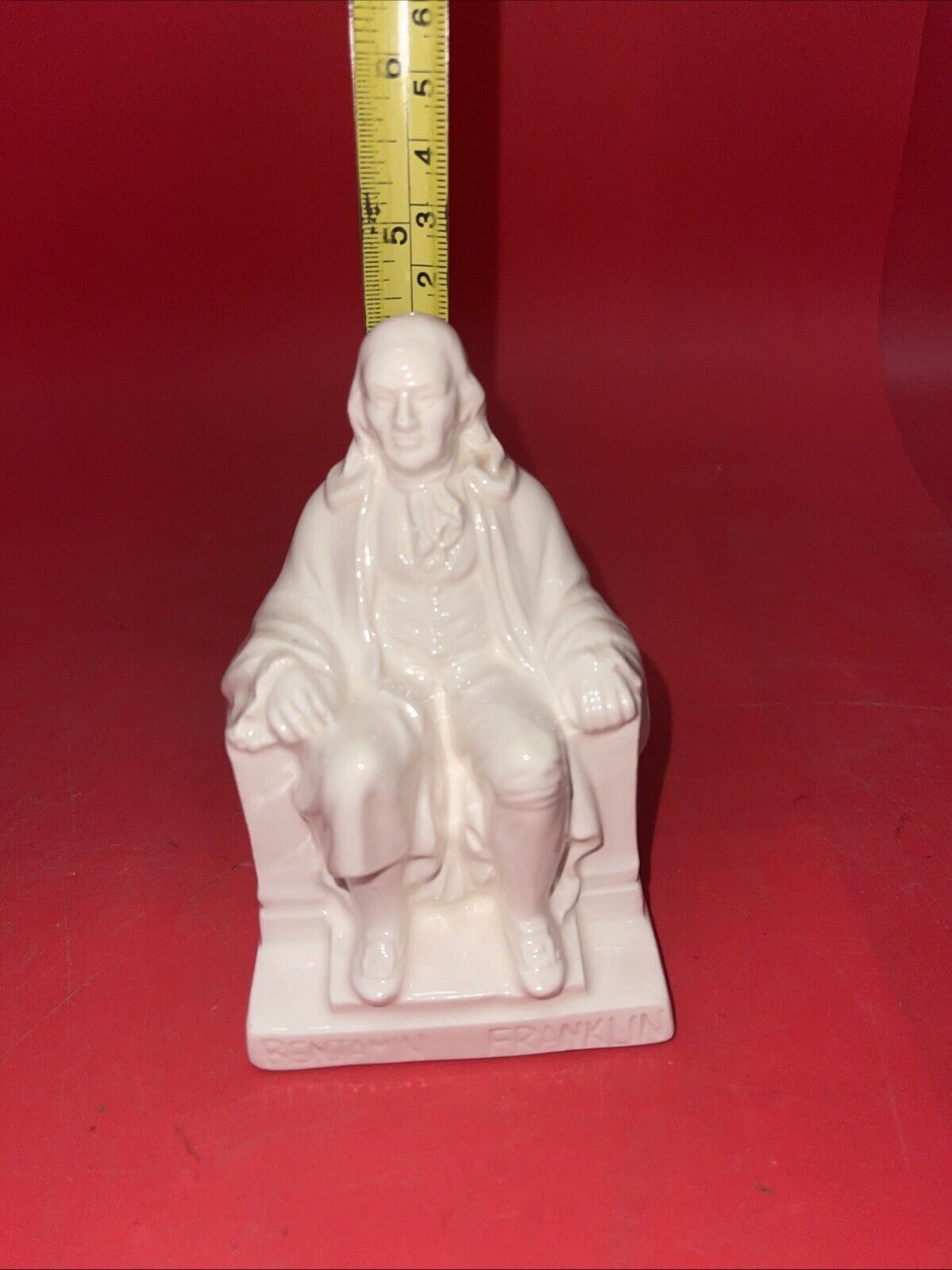 Rare Vintage Ceramic 4.5” Seated Benjamin Franklin Charls Prod Japan Americana
