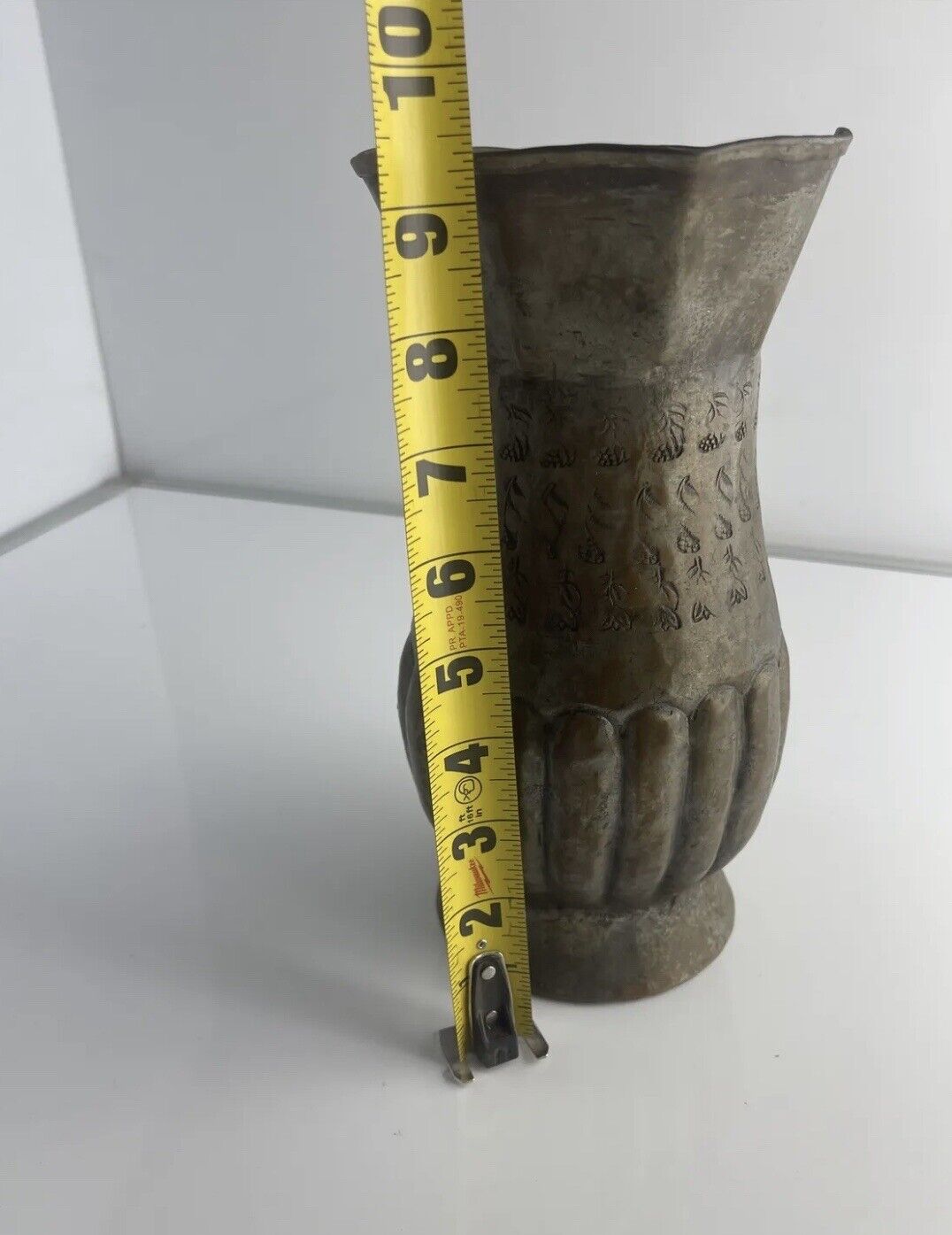 VINTAGE METAL VASE MADE IN EGYPT