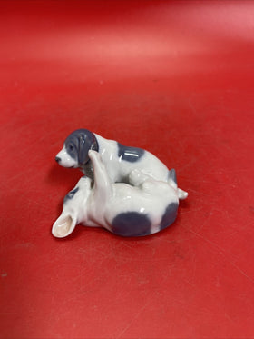 Royal Copenhagen Porcelain Pointer Puppies #453 Dog Figurines