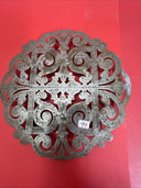 Antique Silverplate Expandable Trivet Au Bon Marche' - Paris Ornate Scrollwork