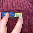 Polo Ralph Lauren Sweater Mens M  Maroon Cable Knit Cotton Quarter Zip Pullover