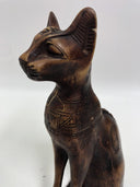 EXCEPTIONAL "BASTET" THE EGYPTIAN CAT GODDESS OF PROTECTION W/SCARAB & WINGS