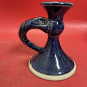 Vintage Celtic Clays Pottery ,Blue Fish Candle Made In Ireland