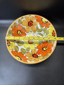 Vintage Floral Serving Bowl 10’/ Italy