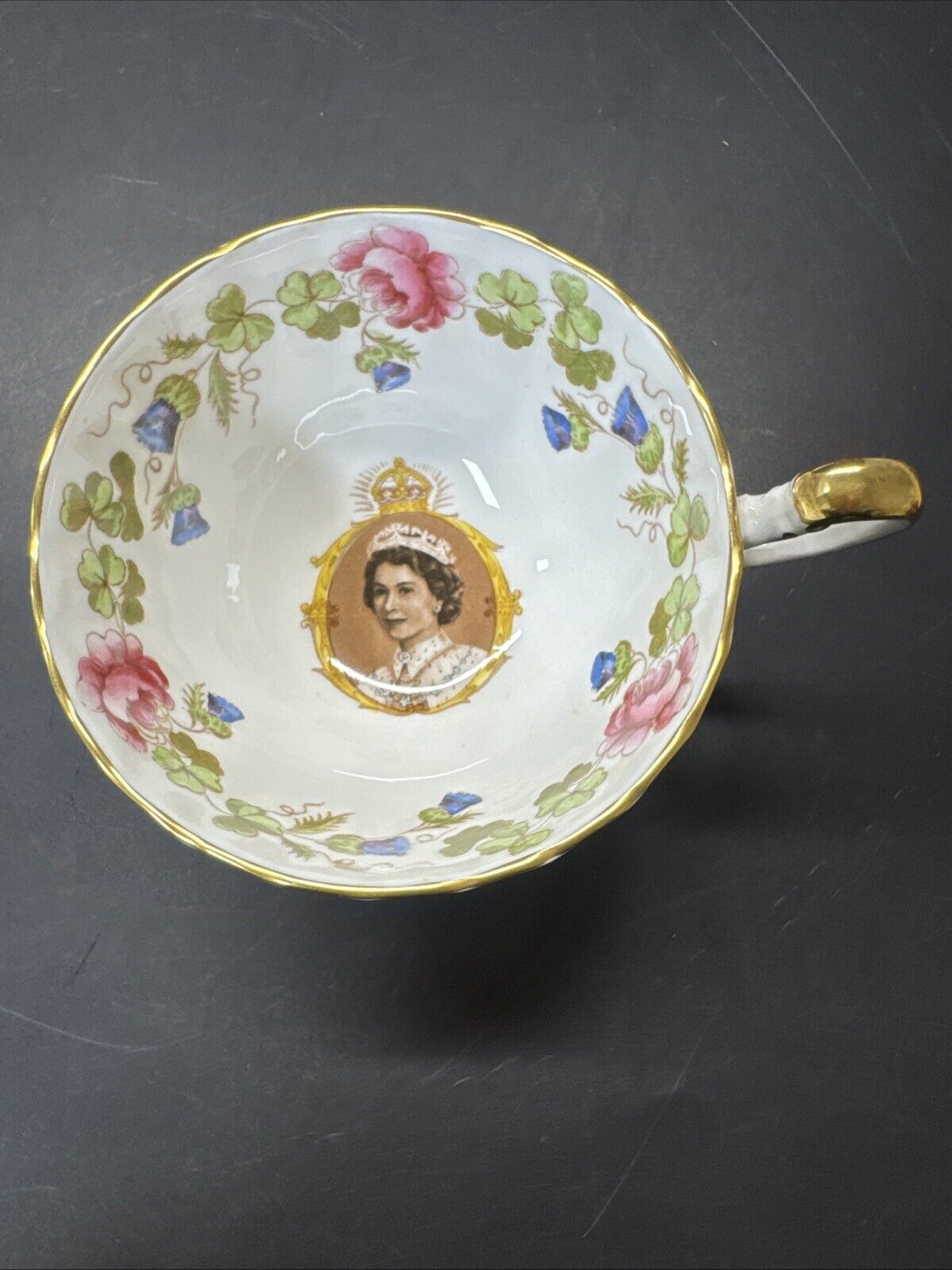 Aynsley Queen Elizabeth II 1953 Coronation Teacup and Saucer  - England