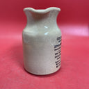 English Stoneware Pitcher, Advertising Stoneware Cox and Purves England VGC