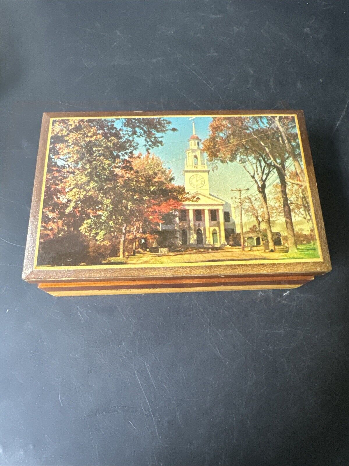 Vintage Wooden Trinket Jewelry Box/ Lot Of 2