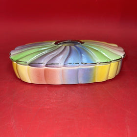 Vintage Multicolored Ceramic Jewelry Box