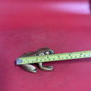 Vintage Cast Iron Frog Match Stick Holder Trinket Box 4"