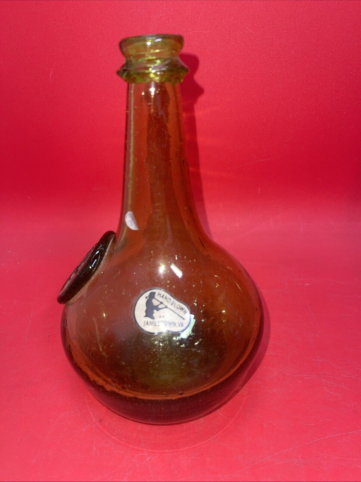 Vintage Colonial Style Handmade Bottle from Jamestown, Virginia (ERC)