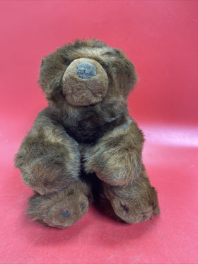 Vintage Russ Berrie Great Grizzly Bear Long Brown Fuzzy Soft Plush Toy