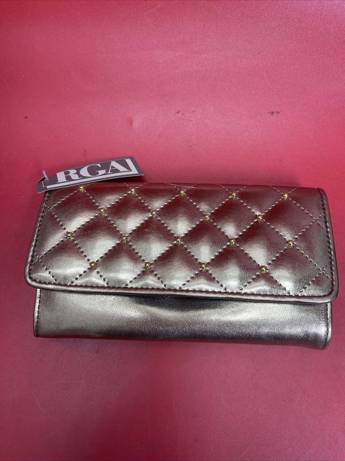 Vintage Roger Gimbel Accessories Quilted Pattern Bifold Long Wallet/Clutch Lot 3