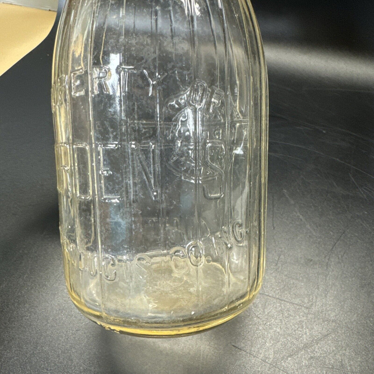 Antique Property Of Borden's Farm Products Coinc. Bottle One Quart