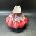 Vintage SMALL Red & Gray PITCHER VASE RF