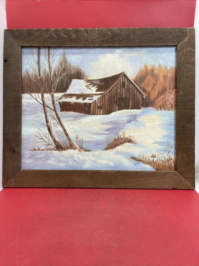Vintage  Oil On Canvas Signed By Jayne Cowles