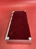 Handmade Flower Embossed Jewelry Box with Mirror Scratch Resistant Interior
