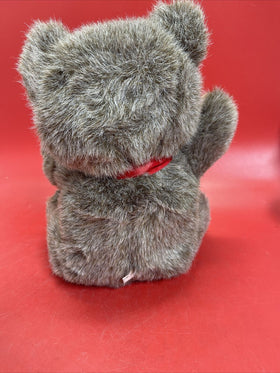 Vintage Teddy Bear with Red Bow, 1972
