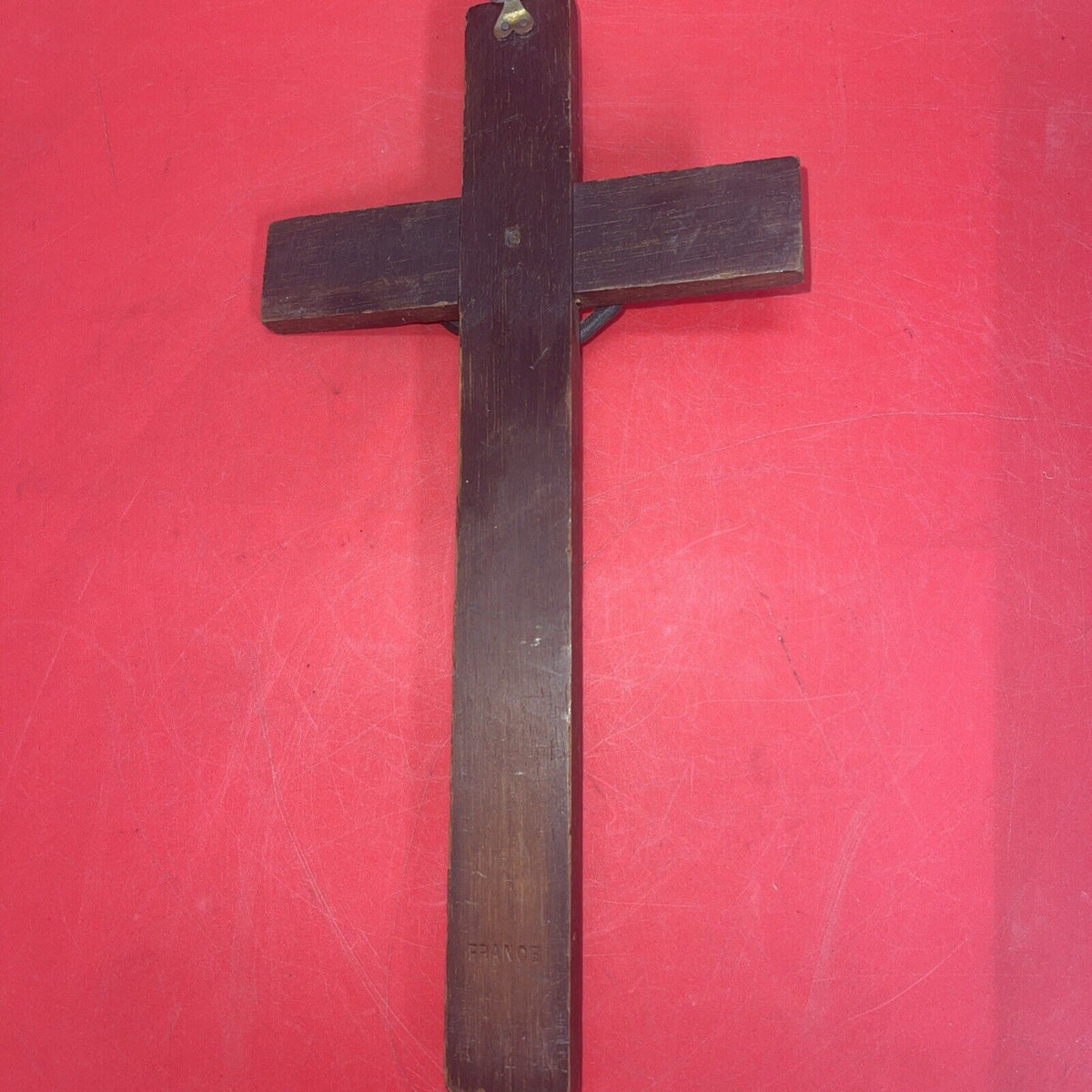 Vintage Wooden Christian Crosses Last Rites, Old Wooden Tin Jesus Lot 4 (Damage)