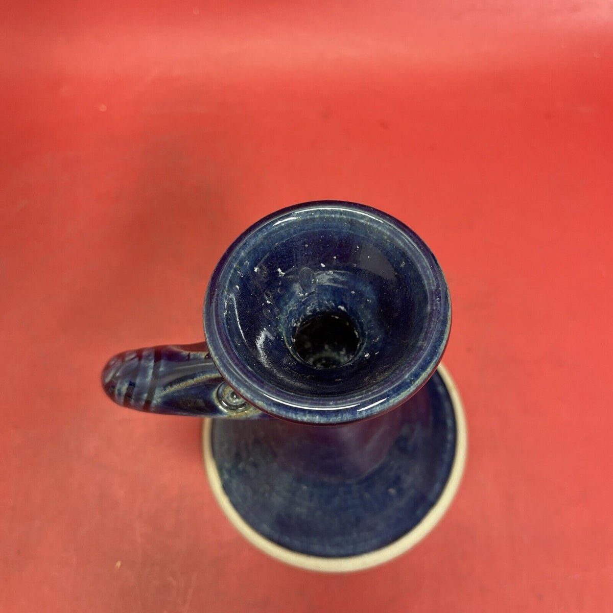 Vintage Celtic Clays Pottery ,Blue Fish Candle Made In Ireland