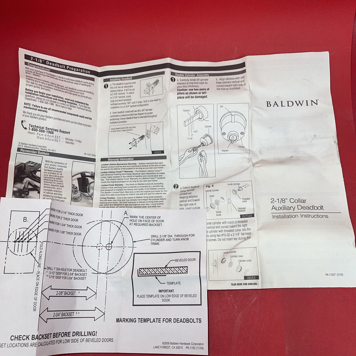 Baldwin Hardware 8285.056 Soho 2-1/8” Door Prep Deadbolt Lock
